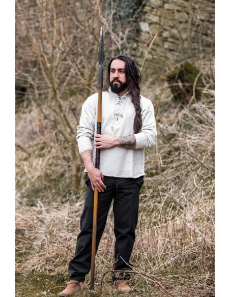 Chemise médiévale épaisse à lacets,...