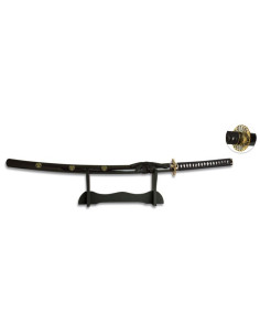 En Septembre gaine katana en bois + exposant noir