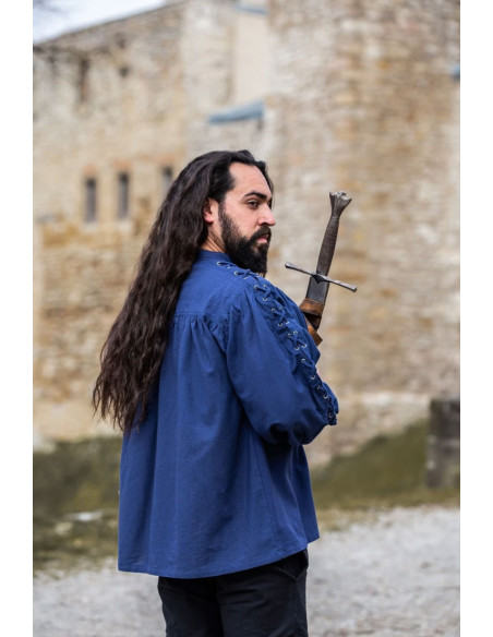 Chemise médiévale Adrian à lacets,...