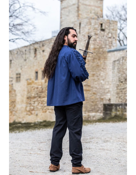 Chemise médiévale Adrian à lacets,...