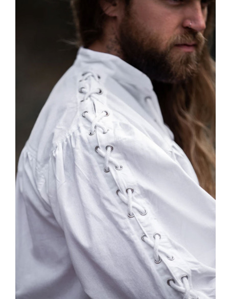 Chemise médiévale Adrian à lacets,...