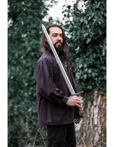 Chemise médiévale Friedrich marron...