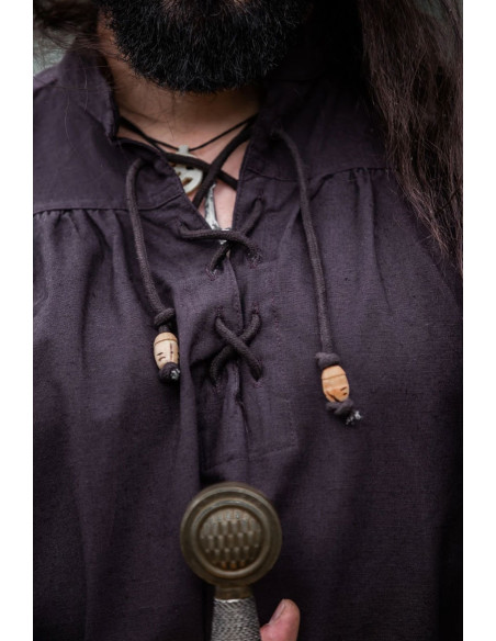 Chemise médiévale Friedrich marron...