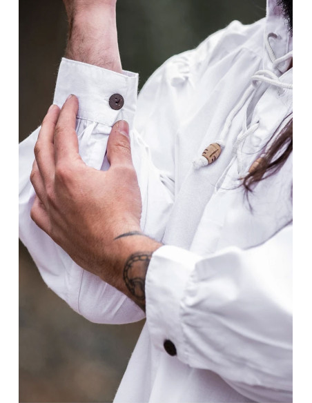 Chemise médiévale Friedrich blanche à...