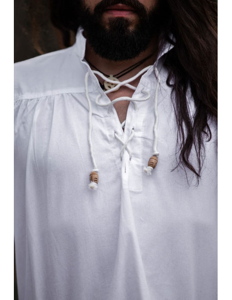 Chemise médiévale Friedrich blanche à...