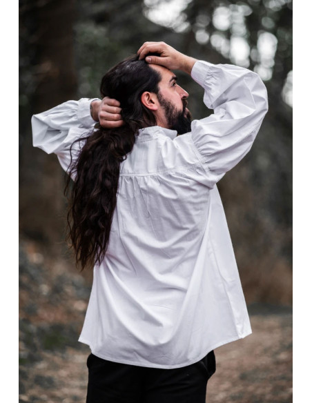 Chemise médiévale Friedrich blanche à...