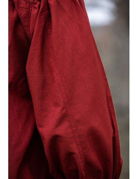 Chemise médiévale Friedrich rouge à...