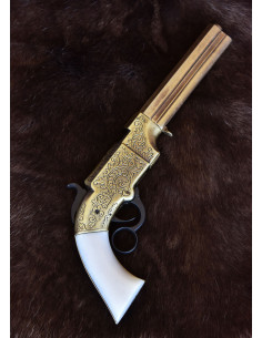 Pistolet Smith and Wesson Volcanic 1854, laiton et... 2