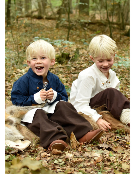 Pantalon marron large pour garçon, Thore