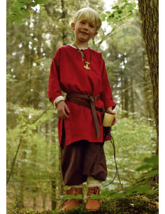 Tunique médiévale pour enfant modèle Arn, rouge