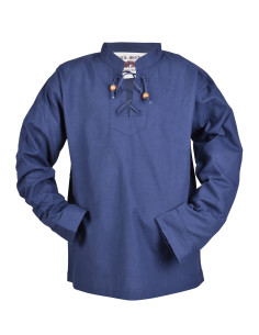 Chemise médiévale bleue pour garçon, Colin