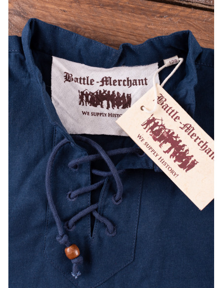 Chemise médiévale bleue pour garçon,...