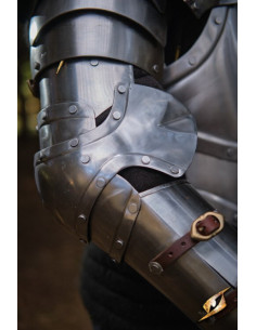Protège-bras en acier poli série Captain, Epic Armory 2