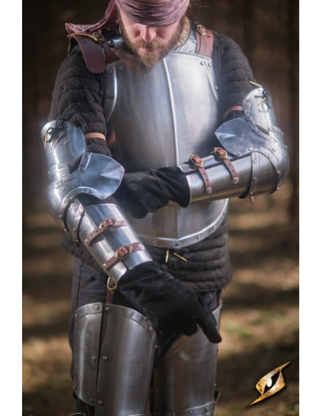 Protège-bras en acier poli série...