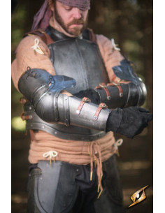 Protège-bras en acier noir série Captain, Epic Armoury 2