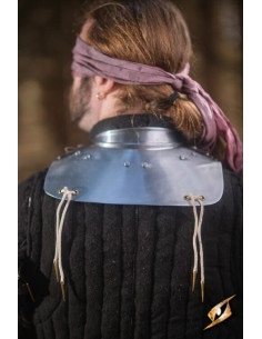 Gorgerin en acier poli série Captain, Epic Armoury 2