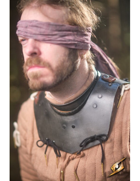 Gorget en acier noir série Captain,...