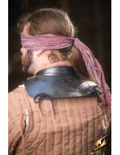 Gorget en acier noir série Captain, Epic Armory 2