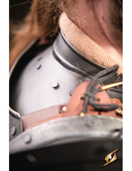 Gorget en acier noir série Captain,...