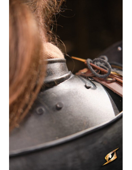 Gorget en acier noir série Captain,...