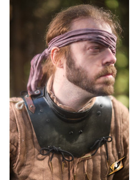 Gorget en acier noir série Captain,...