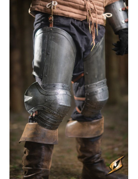 Protège-jambes en acier noir série...