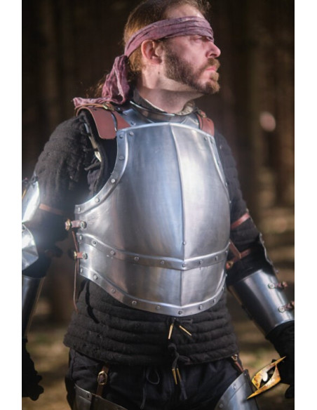 Cuirasse en acier poli série Captain,...
