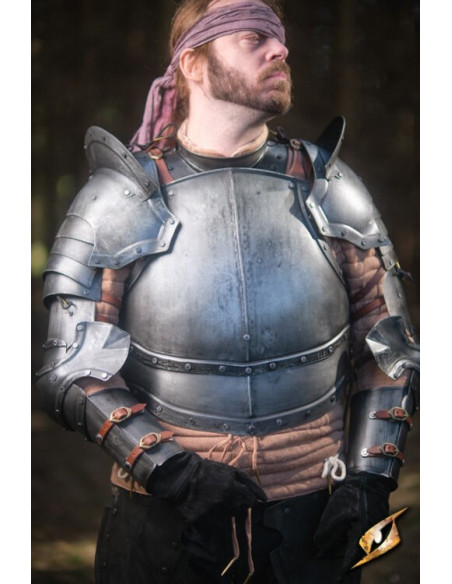 Cuirasse en acier foncé de la série...