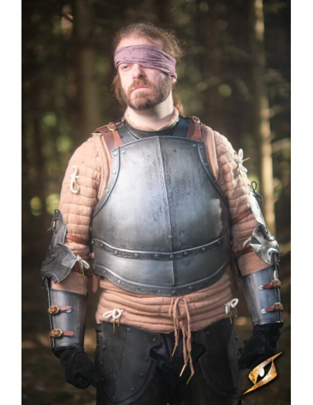 Cuirasse en acier foncé de la série...