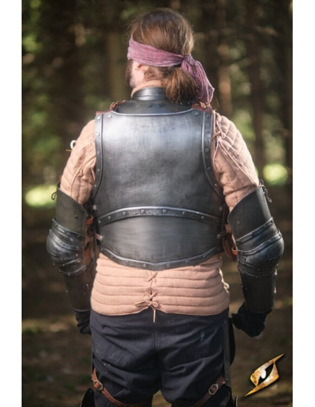 Cuirasse en acier foncé de la série...
