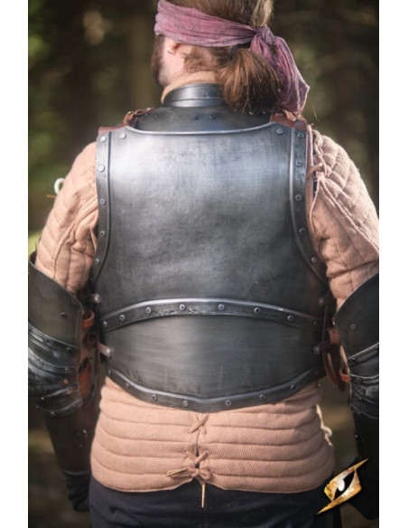 Cuirasse en acier foncé de la série...