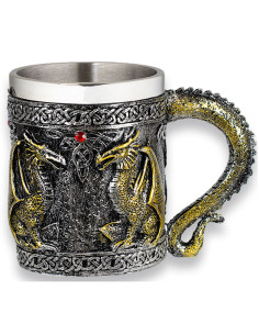Mug en résine Tole10 avec motif Dragons