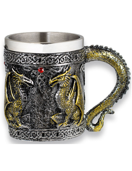 Mug en résine Tole10 avec motif Dragons
