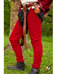 Legging en laine vintage de couleur rouge empereur