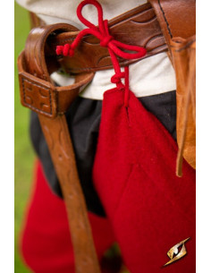 Legging en laine vintage de couleur rouge empereur 2