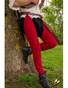 Legging en coton vintage de couleur rouge empereur