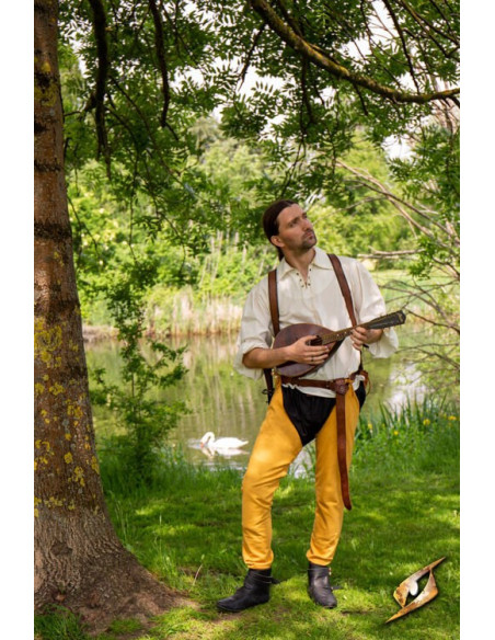 Bas de époque en coton de couleur...