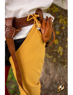 Bas de époque en coton de couleur Jaune Écu 2