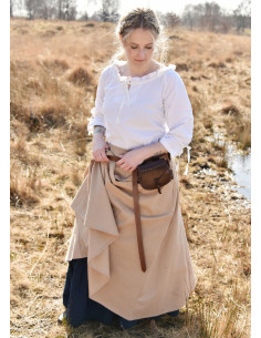 Chemisier médiéval femme Birga, blanc