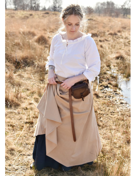 Chemisier médiéval femme Birga, blanc