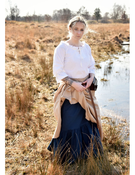 Chemisier médiéval femme Birga, blanc