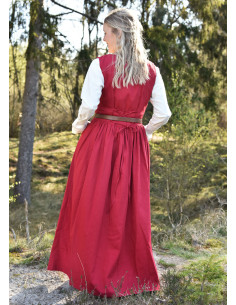 Robe médiévale sans manches rouge Lene 2