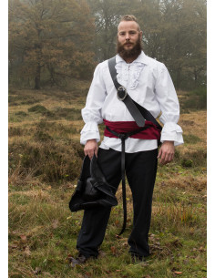 Chemise médiévale et pirate Henry blanche 2