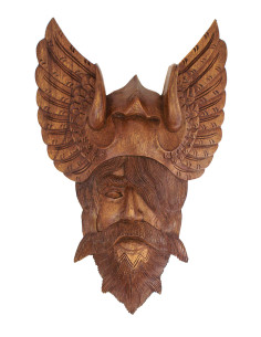 Panoplie Odin en bois sculpté à la main
