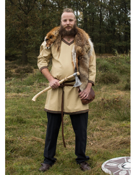 Tunique en coton viking, beige