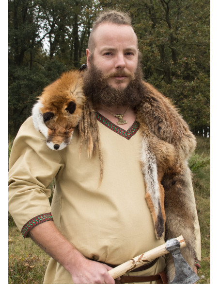 Tunique en coton viking, beige