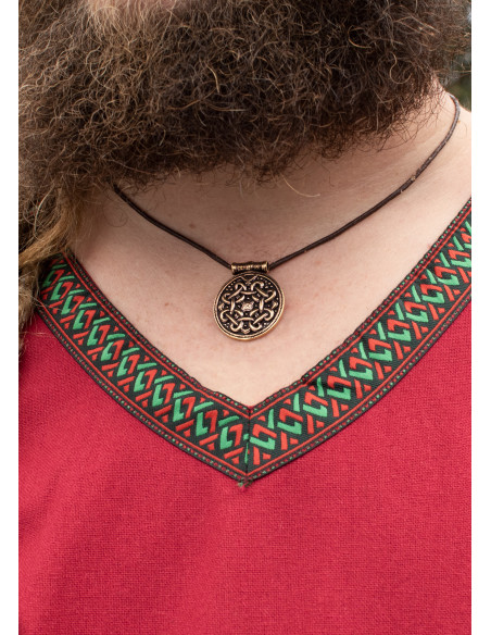 Tunique Viking en coton, rouge