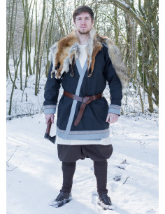 Tunique viking Klappenrock Bjorn de couleur bleue 2