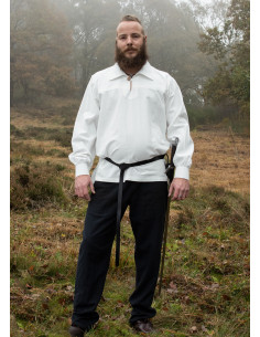 Chemise de chevalier médiéval Gotz, blanche 2