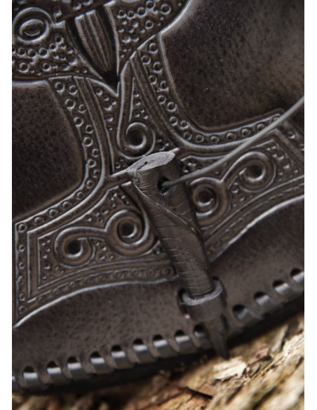 Sac marteau de Thor en cuir noir